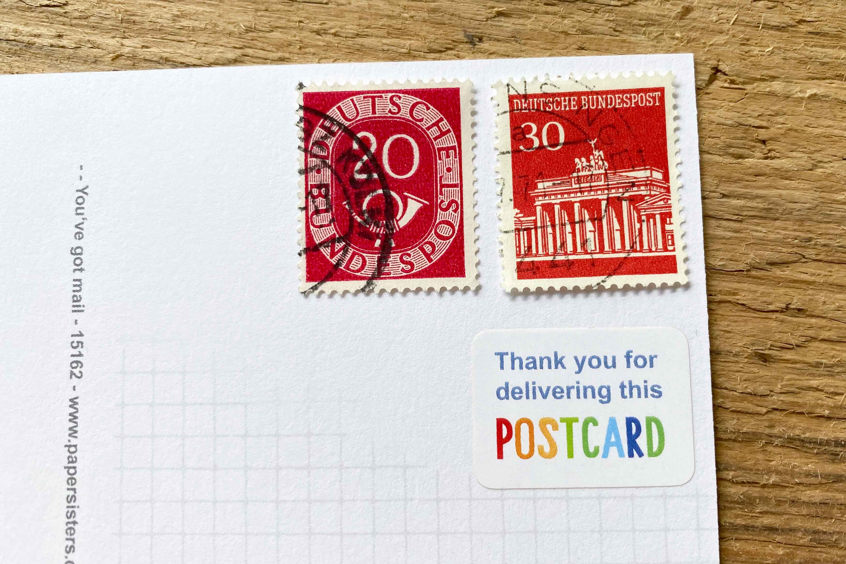 Postcard Delivery Sticker Set 60 pieces