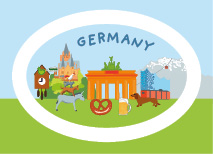 S* Sticker Travel Germany oval 3x2 5er