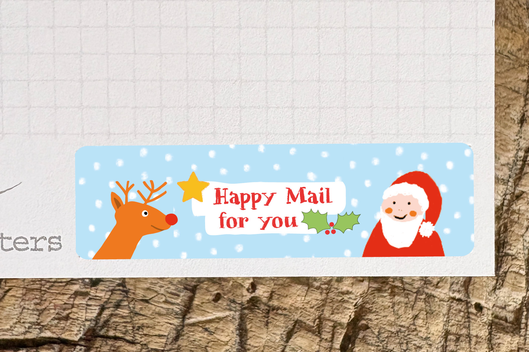 Happy Christmas Mail Sticker Set