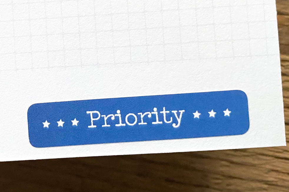 Priority & Stars Slim Sticker Set 