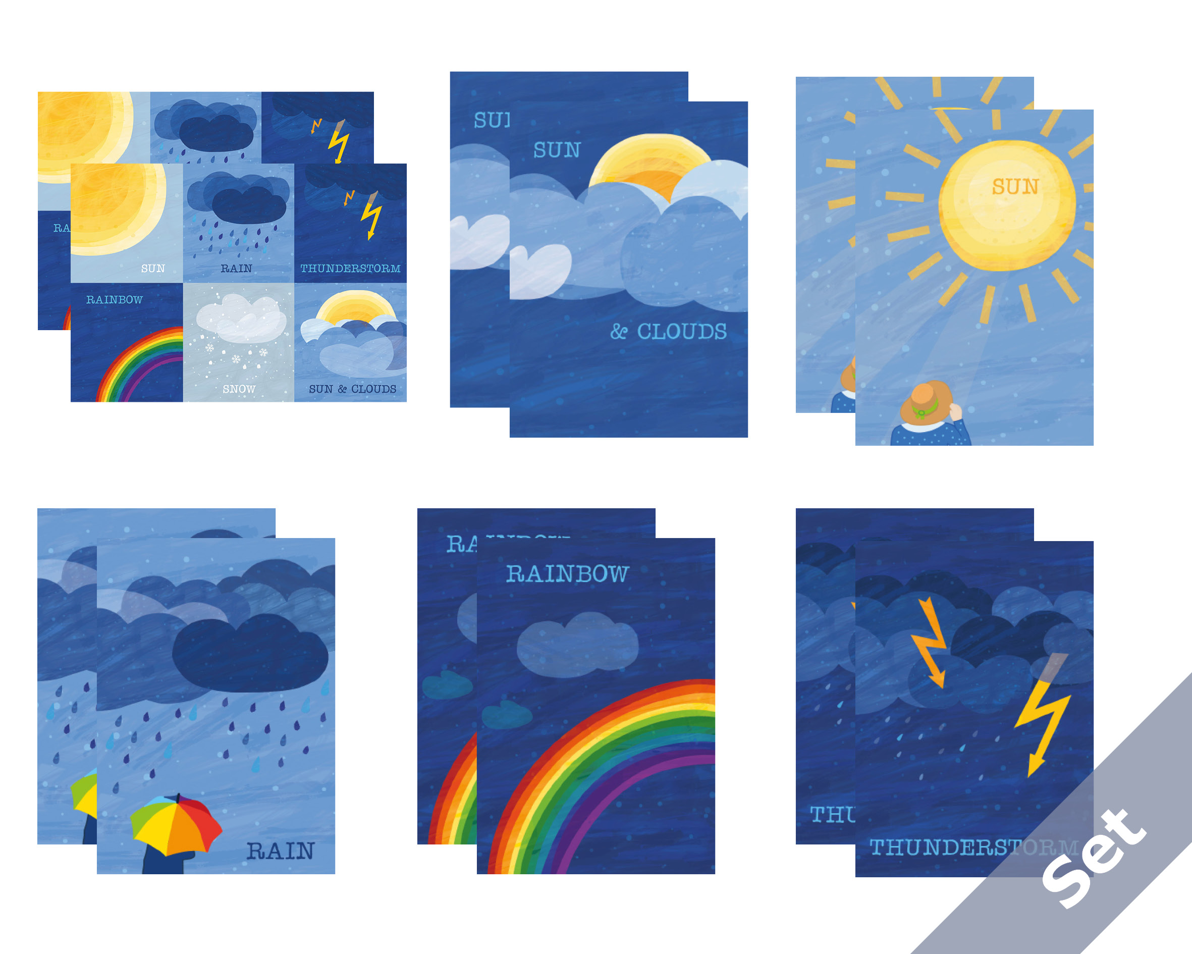Great Weather Set 12 postcards Great Weather Set 12 postcards