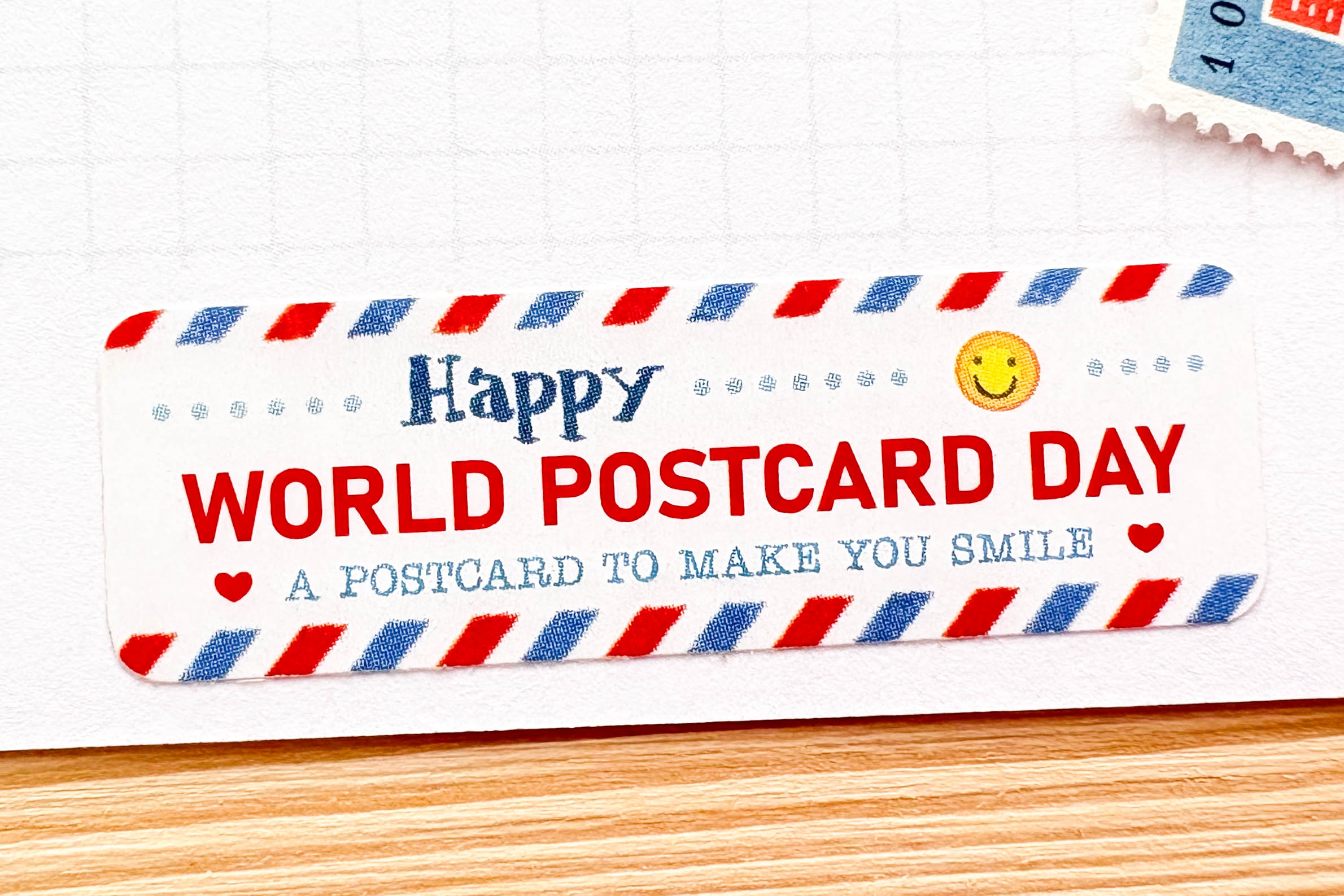 Happy World Postcard Day Sticker Set