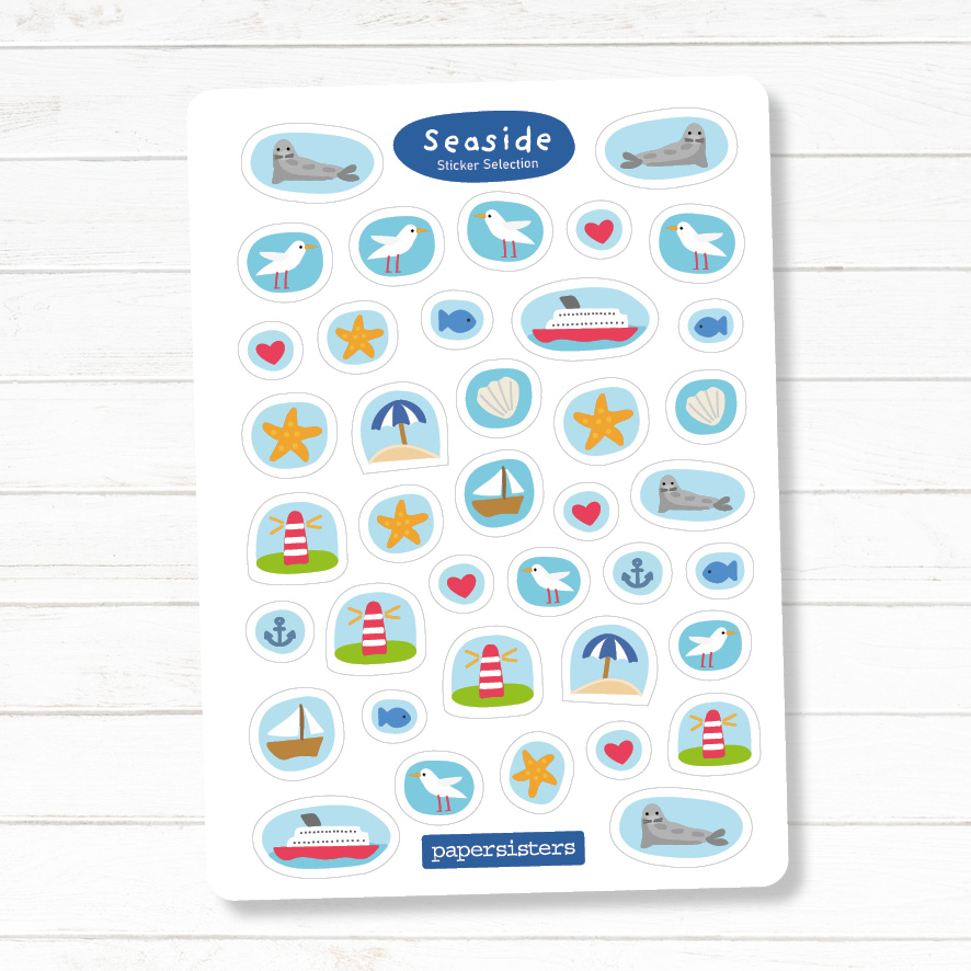papersisters-Seaside-Sticker-Selection-Aufkleber