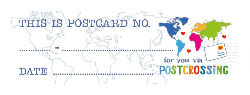 S* Sticker Postcard Postcrossing Postcard 65x21 5er