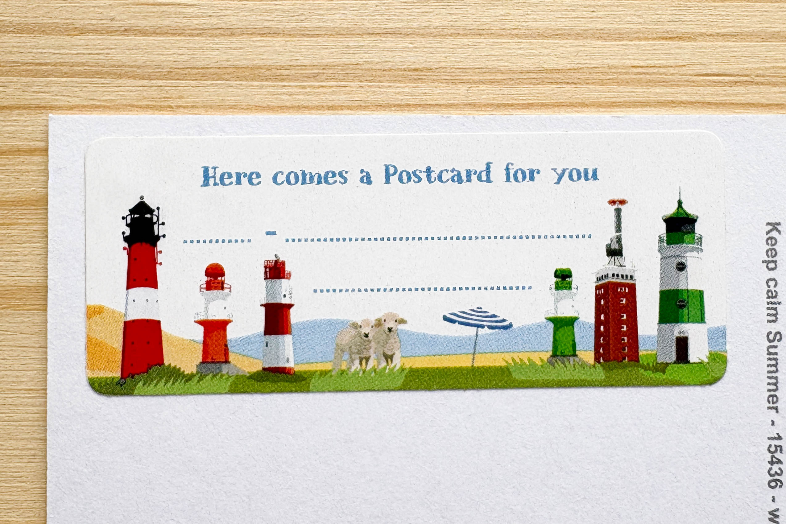 Postcard ID Sticker Set Lovely Lighthouses