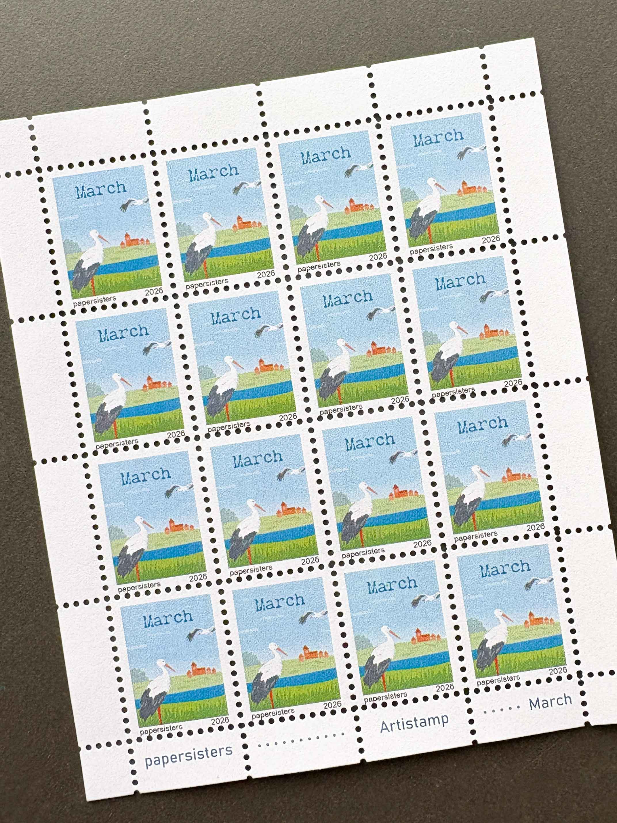 March papersisters Artistamps 