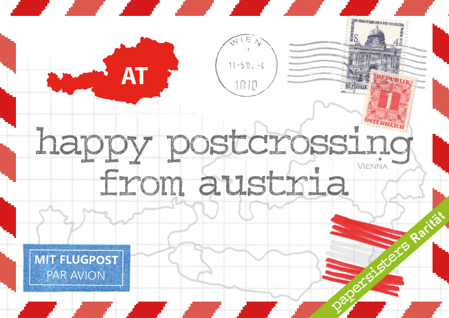 Happy Postcrossing AT Vintage * Rarity