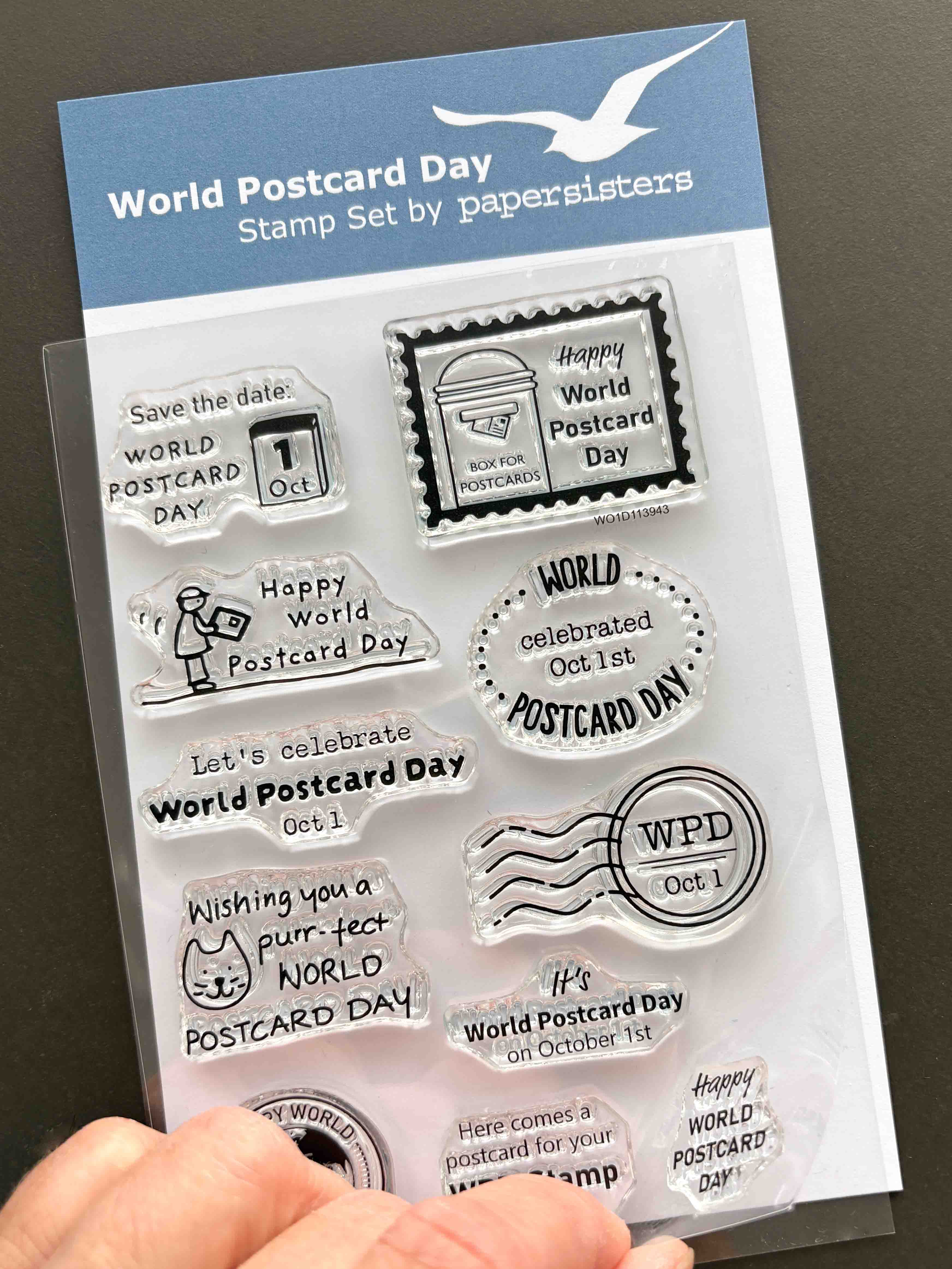 Stempelset "World Postcard Day" by papersisters