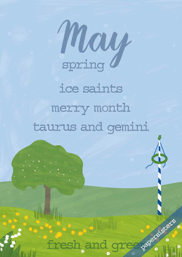 papersisters-May-Postcard-Mai-Postkarte-Monate-Jahr May