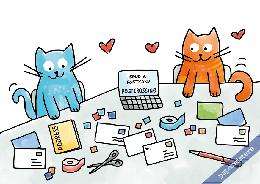 papersisters-Postkarte-Postcard-Cats-Postcrossing Just Cats - Postcrossing