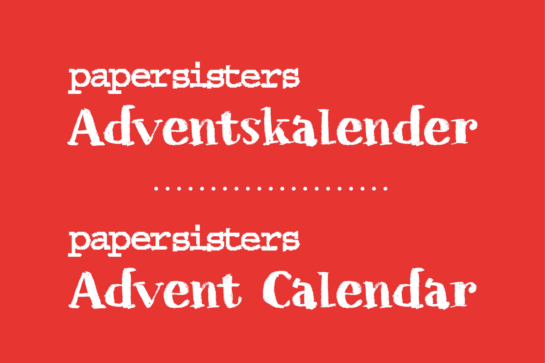 papersisters Advent Calendar 2026