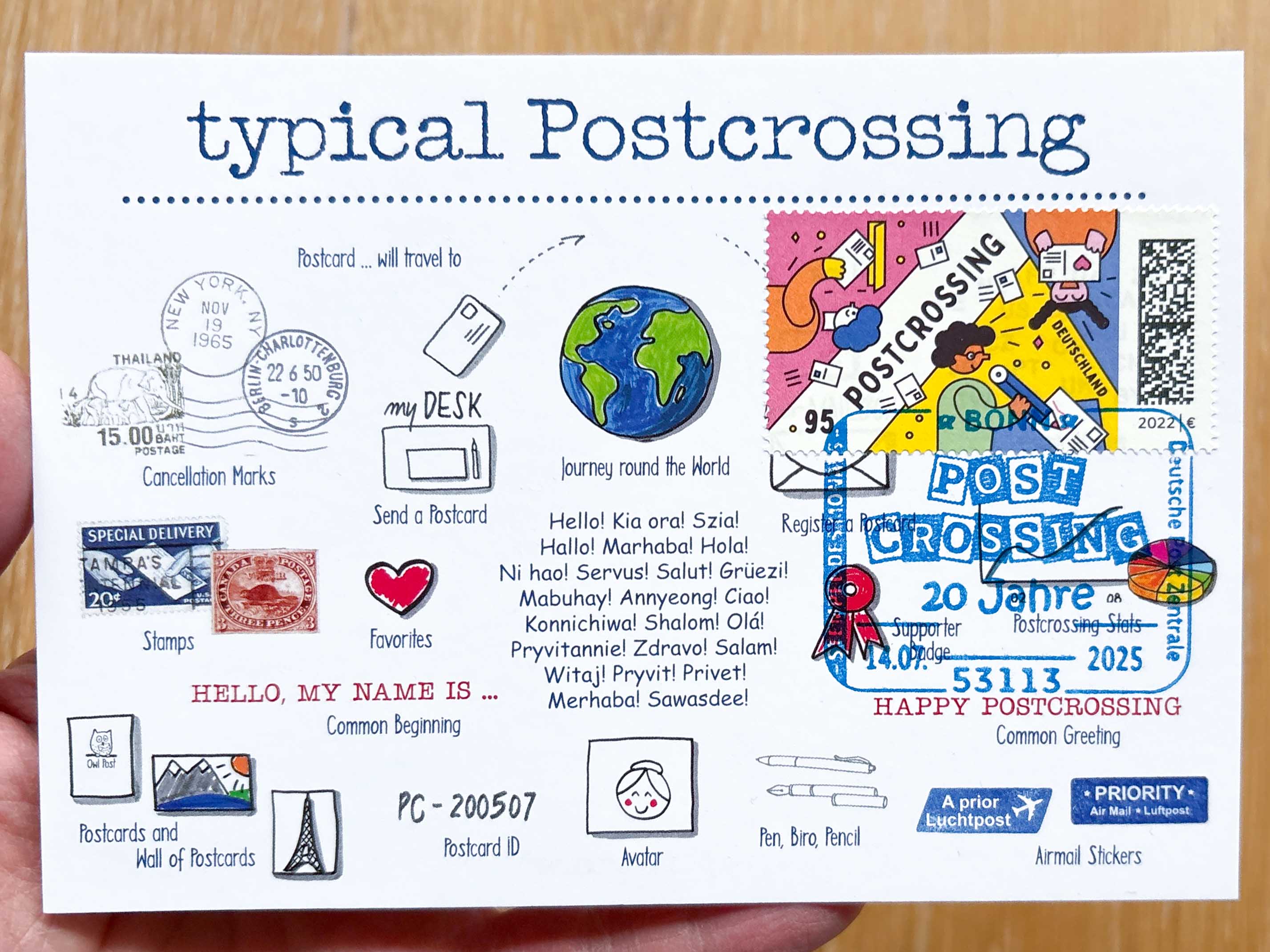 Maximumkarte Typical Postcrossing & 20 Jahre Postcrossing 