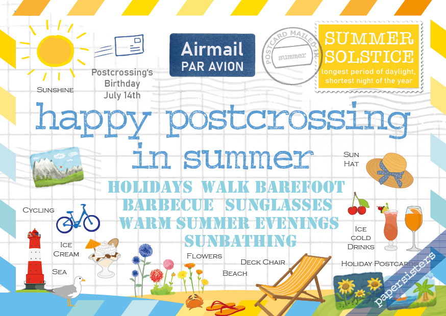Happy Postcrossing in Summer 2nd Edition
