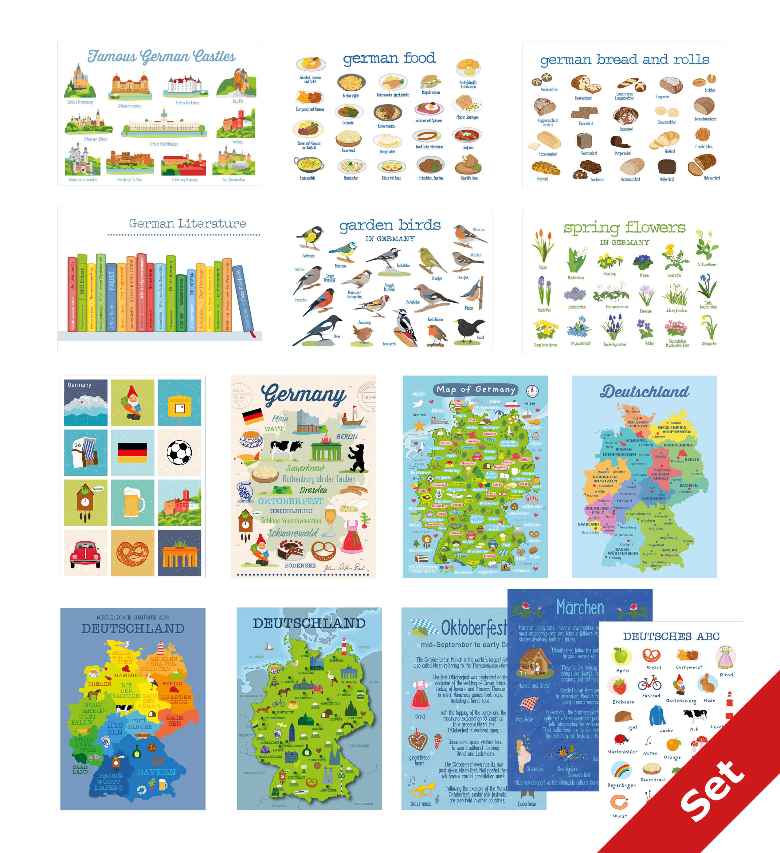 "Best of Germany" - Set 15 Karten 