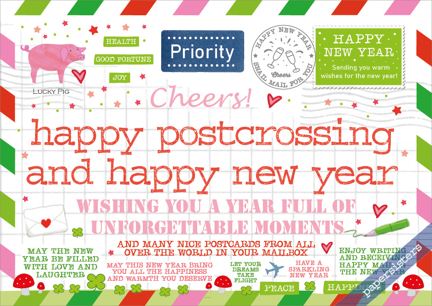 Happy Postcrossing - Happy New Year 2nd Edition