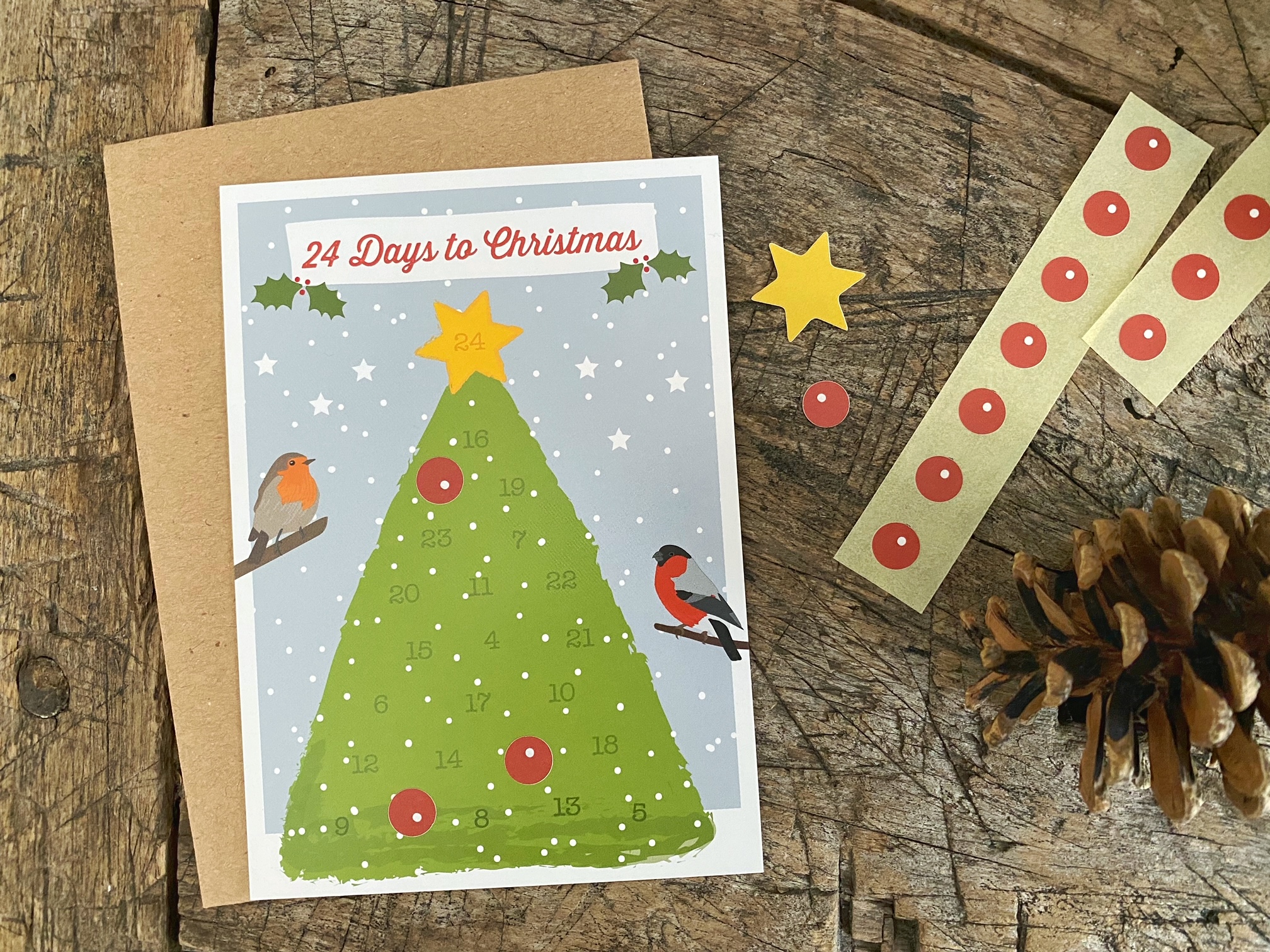 24 Days to Christmas - Postkarten-Adventskalender-Set