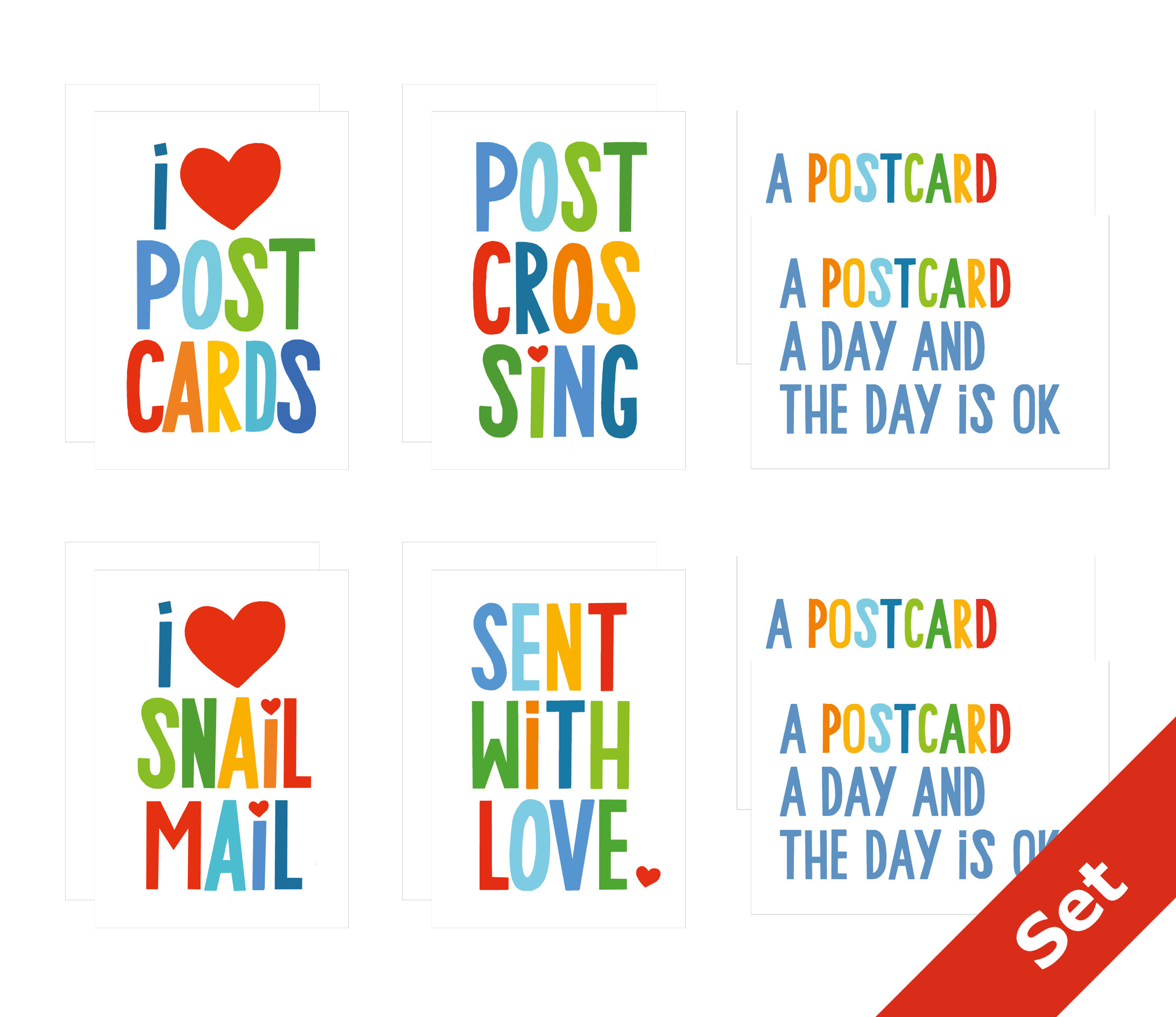 Bright Mail - set of 12 cards