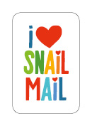 S* Sticker I love Snailmail 5er