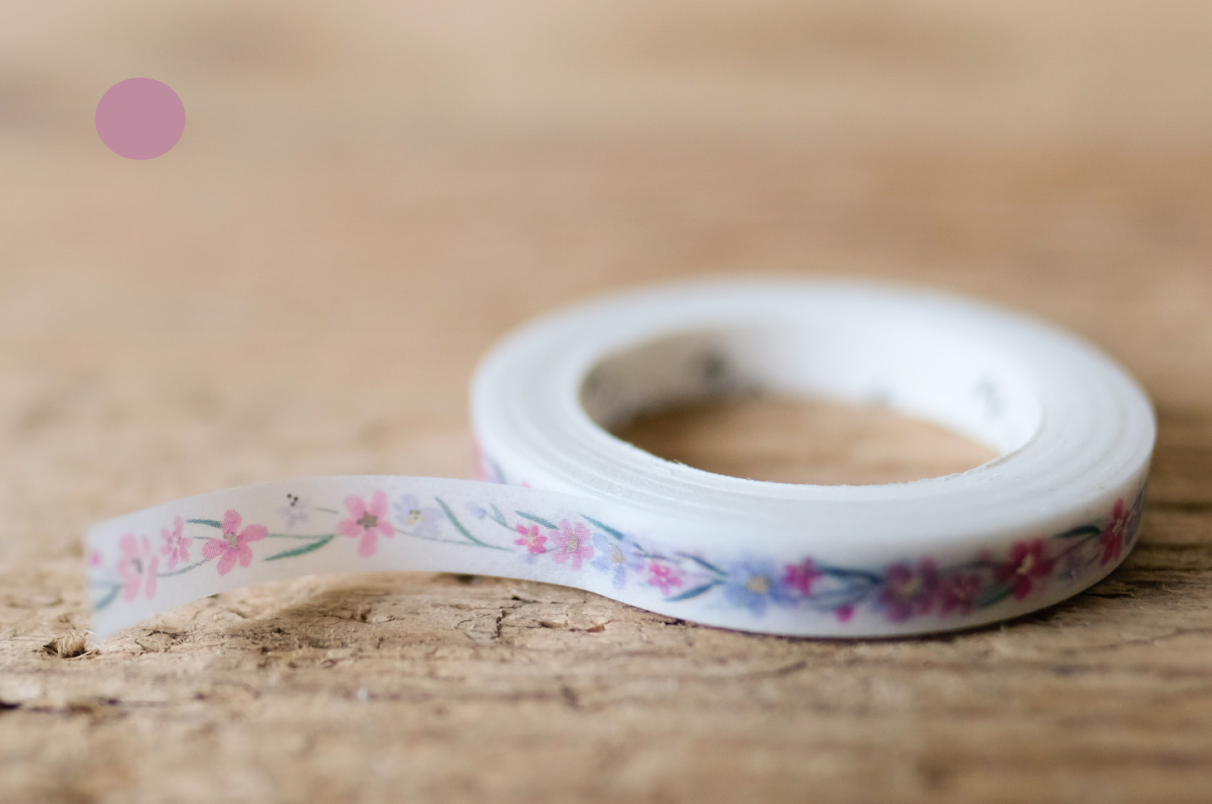 Masking Tape Silver Flower Line