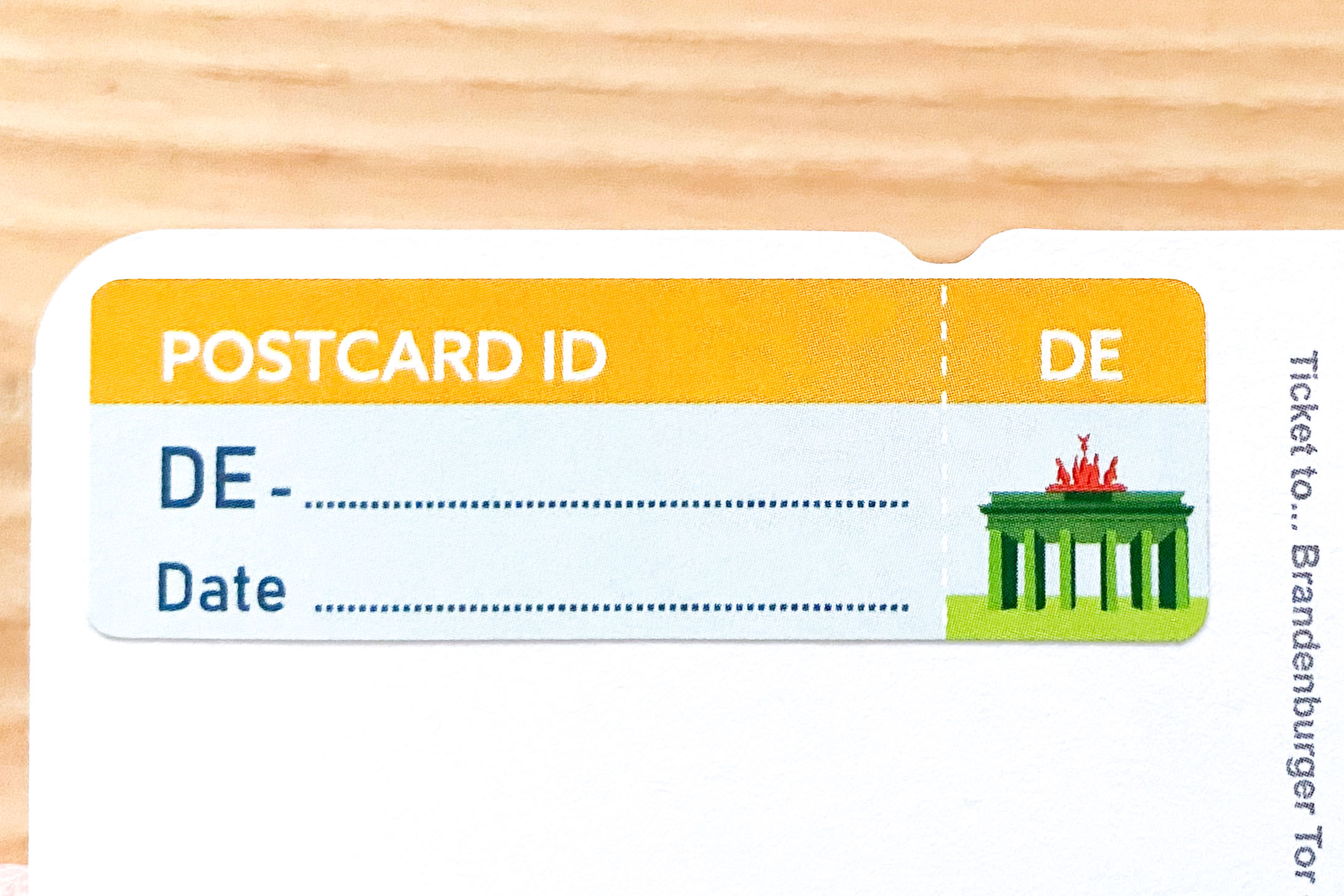 Postcard ID Sticker Set Brandenburger Tor 50 Stück 