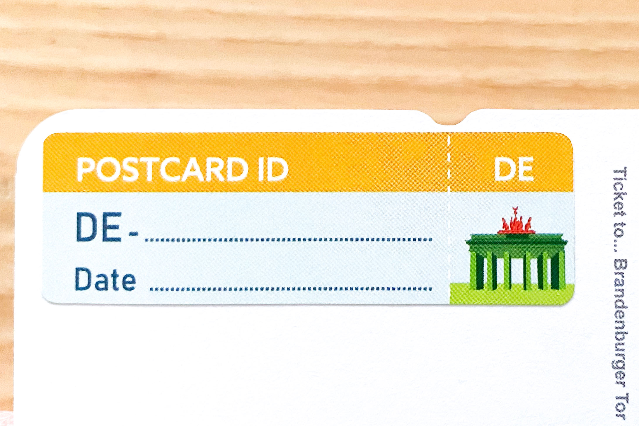 Postcard ID Sticker Set Brandenburger Tor 