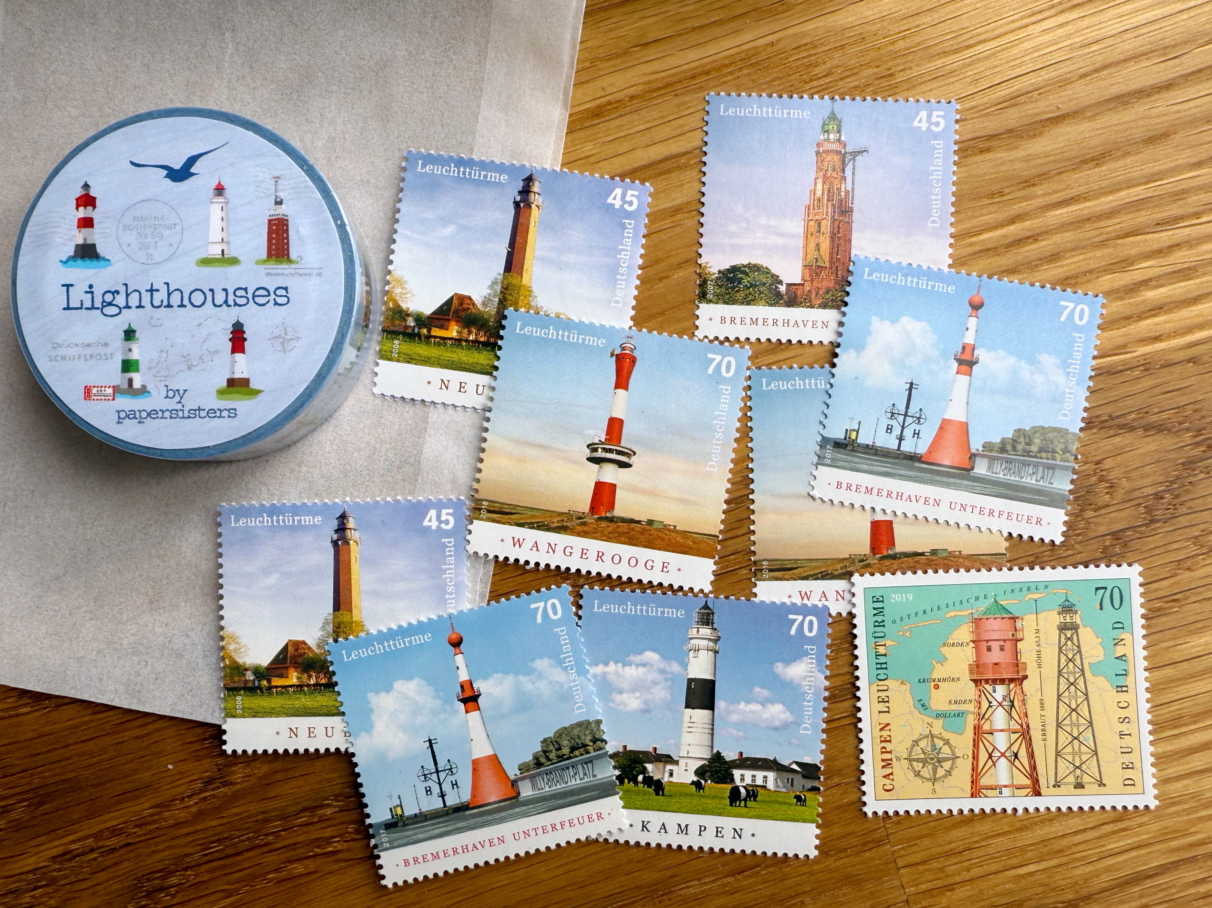 Stamps for a lighthouse Chaincard