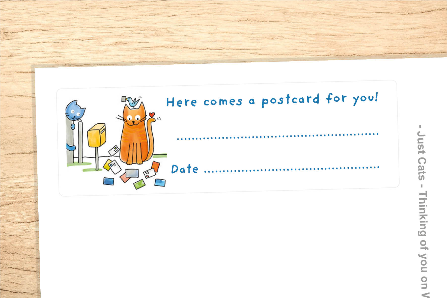 Just Cats Postcard ID Sticker Set