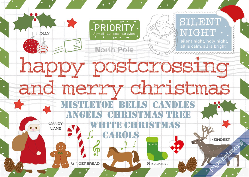 Happy Postcrossing - Merry Christmas