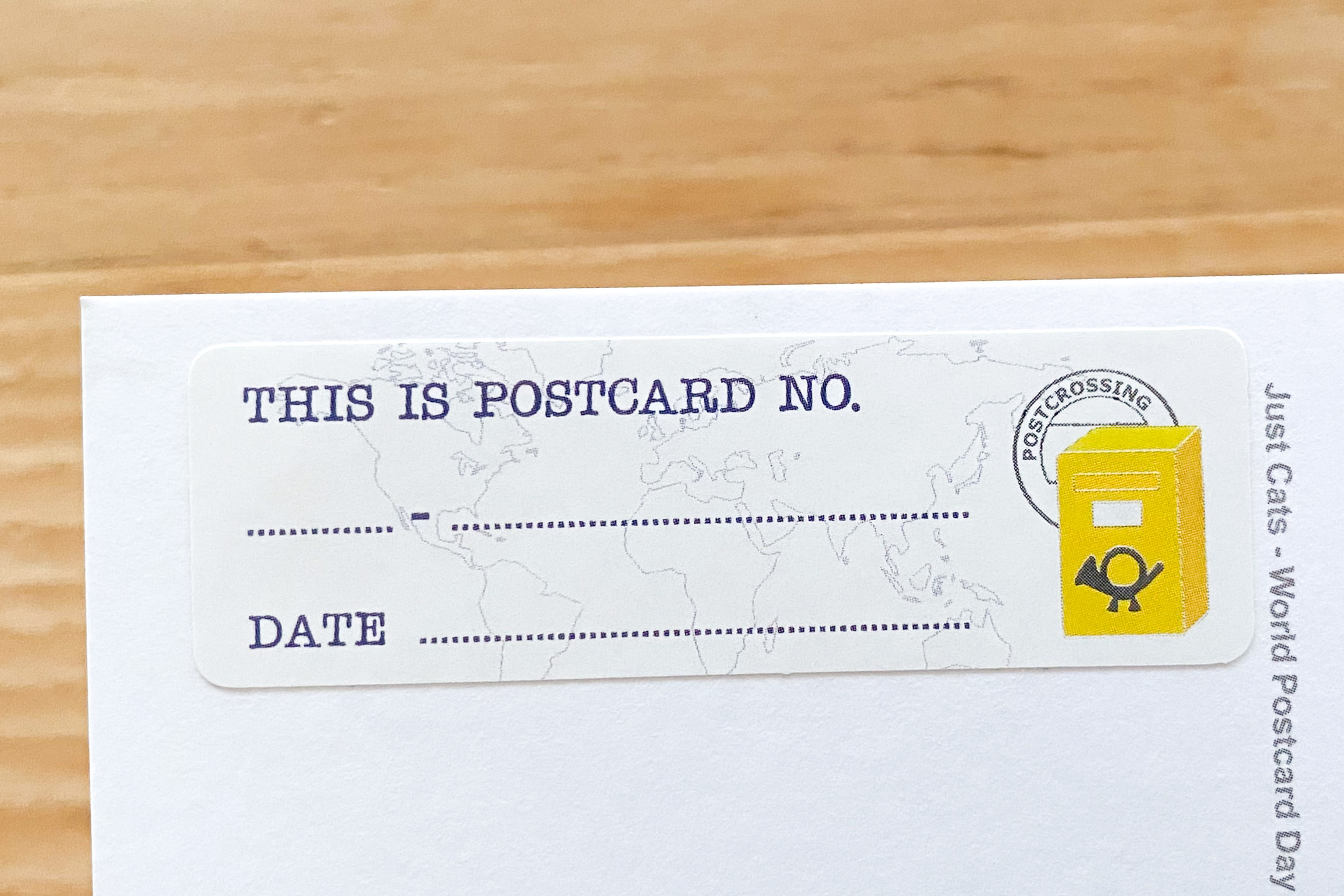 Postcard ID Sticker Set Mailbox 50 pieces