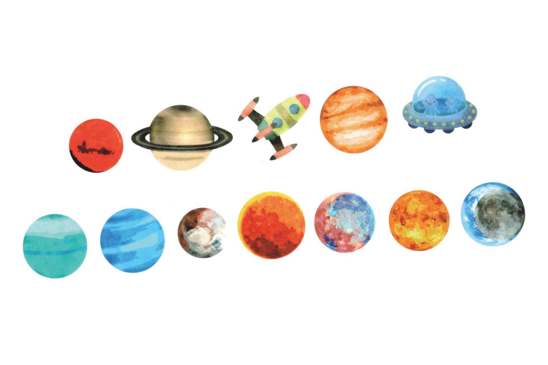 Washi Roll Sticker Planets