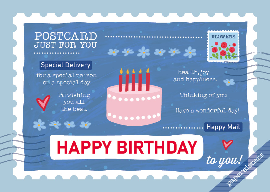 papersisters-Birthday-Postcard Have a happy Birthday