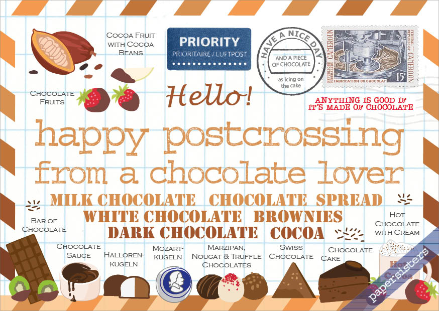 Happy Postcrossing - Chocolate Lover