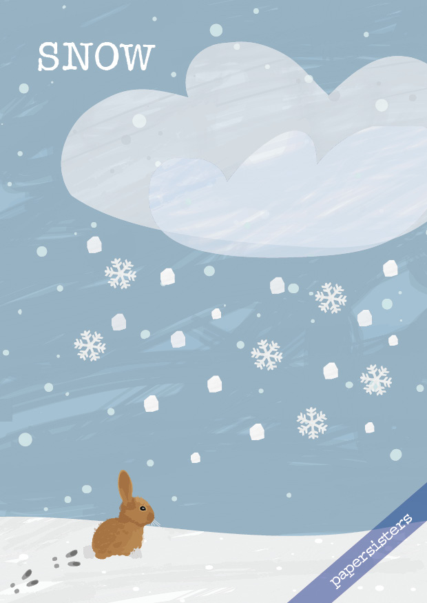 papersisters-Postcard-Snow-Schnee-Postkarte