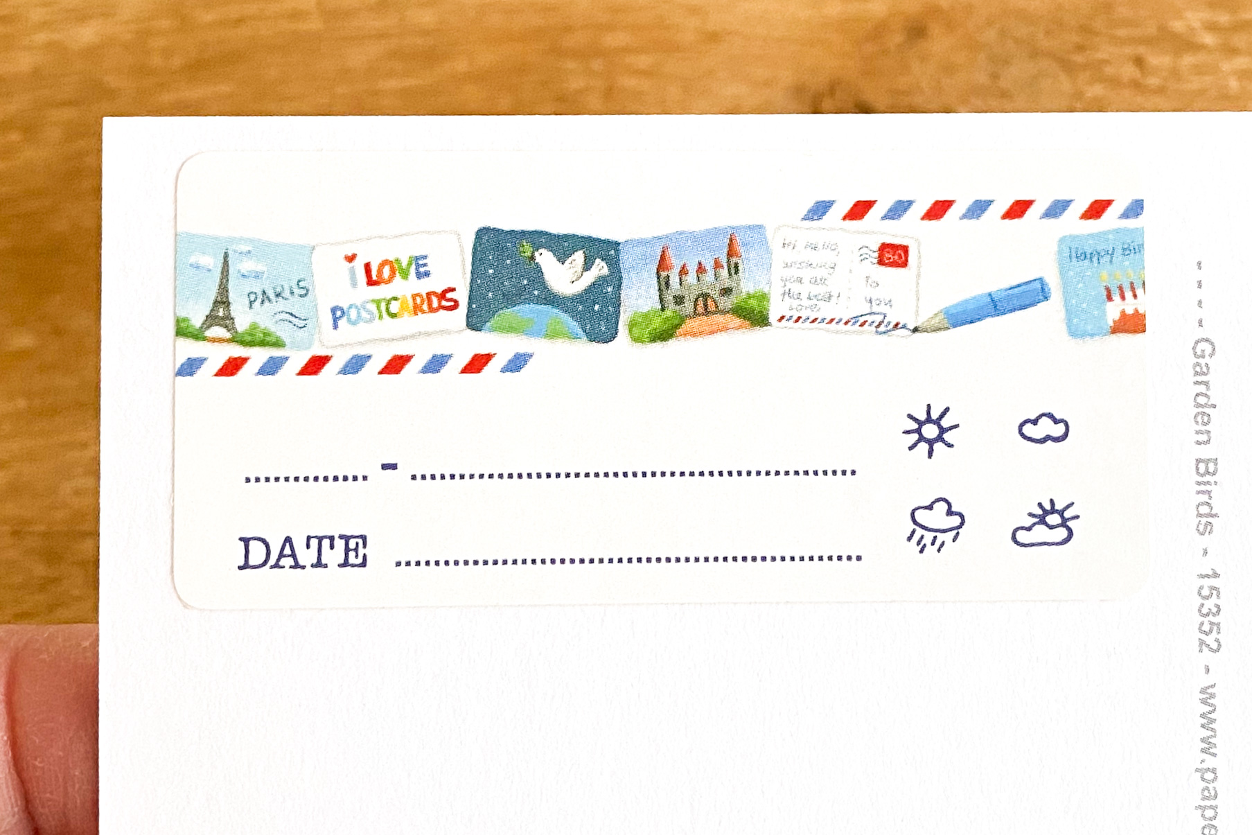 Postcard ID Sticker Set Postcard Collection 