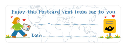 S* Sticker Postcard ID Postcard for you 65x21 5er