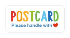S* Sticker Postcards please handle with Love 5er