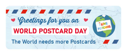 S* Sticker Greetings on World Postcard Day 5er