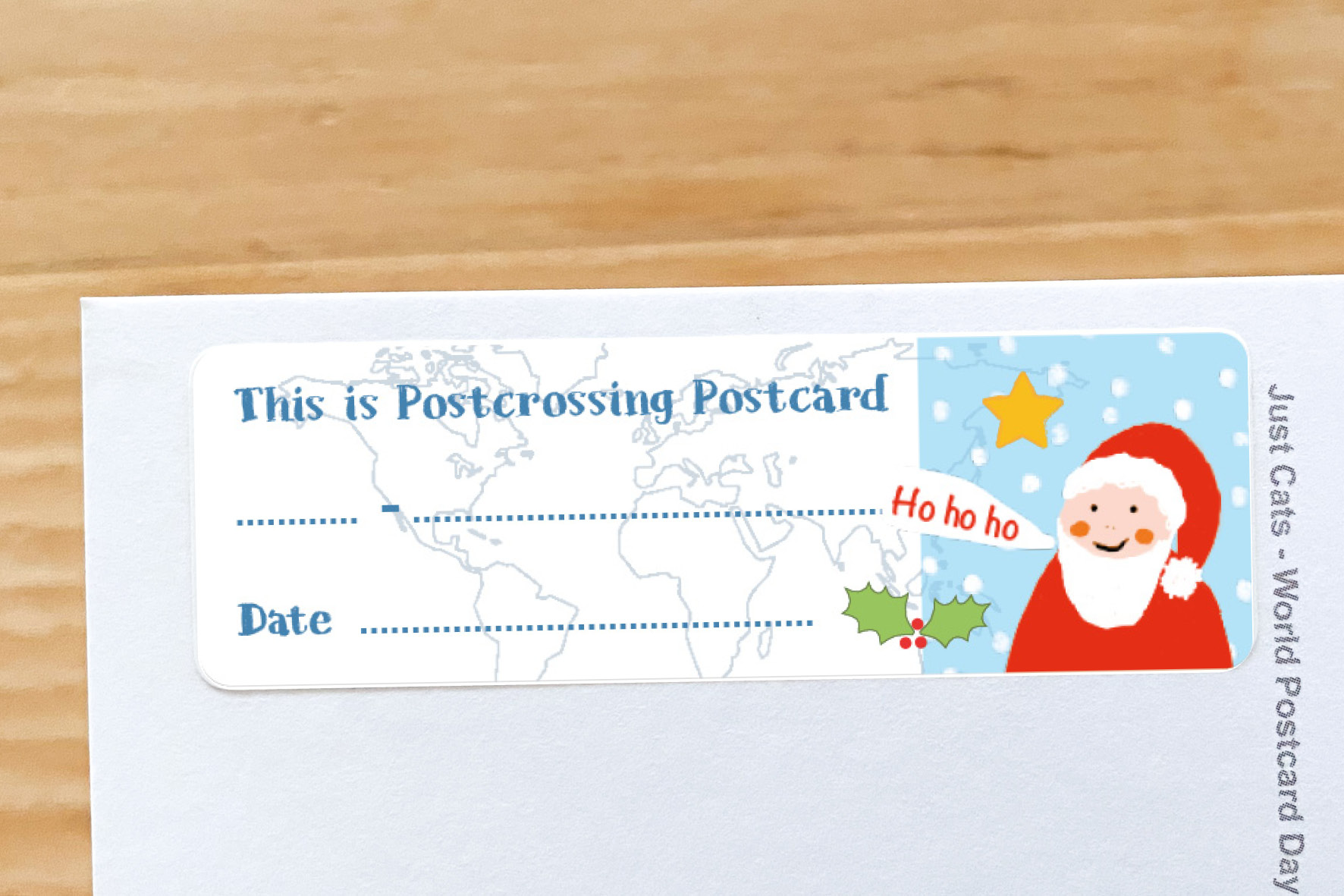 Ho Ho Ho Postcard ID Sticker Set 