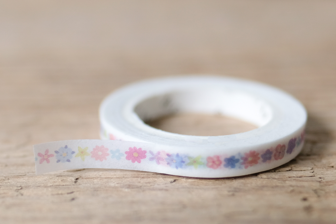 Masking Tape Pastel Flower Line
