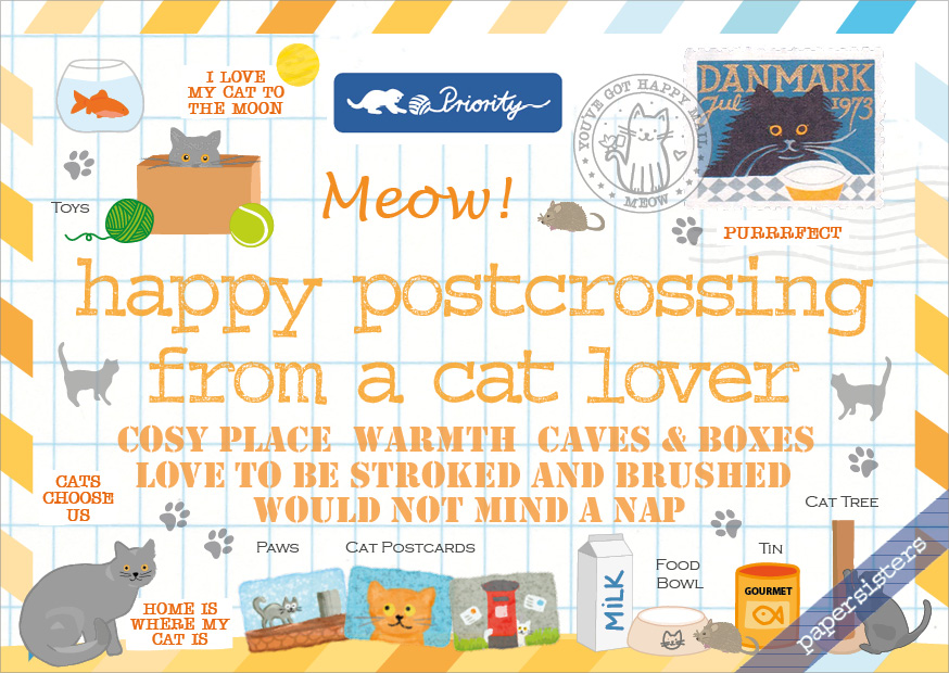 Happy Postcrossing - Cat Lover 