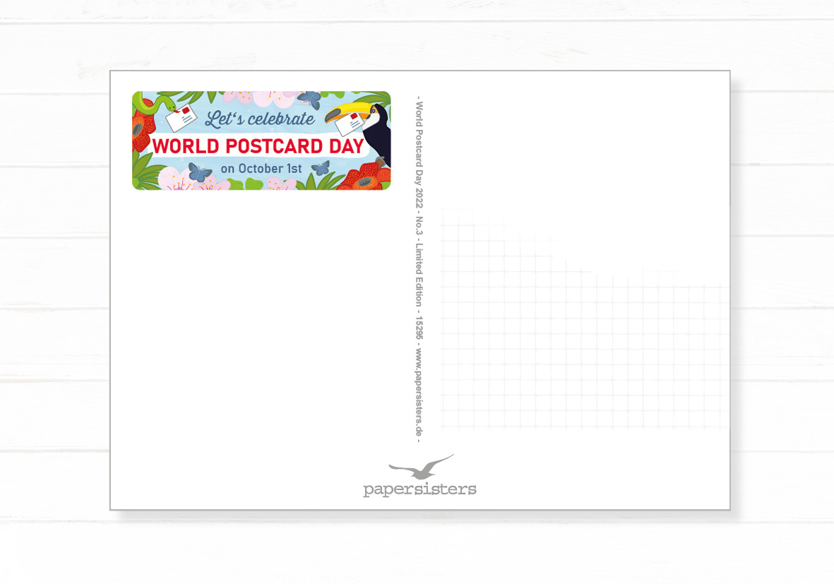 Let`s celebrate World Postcard Day Sticker Set 40 pieces