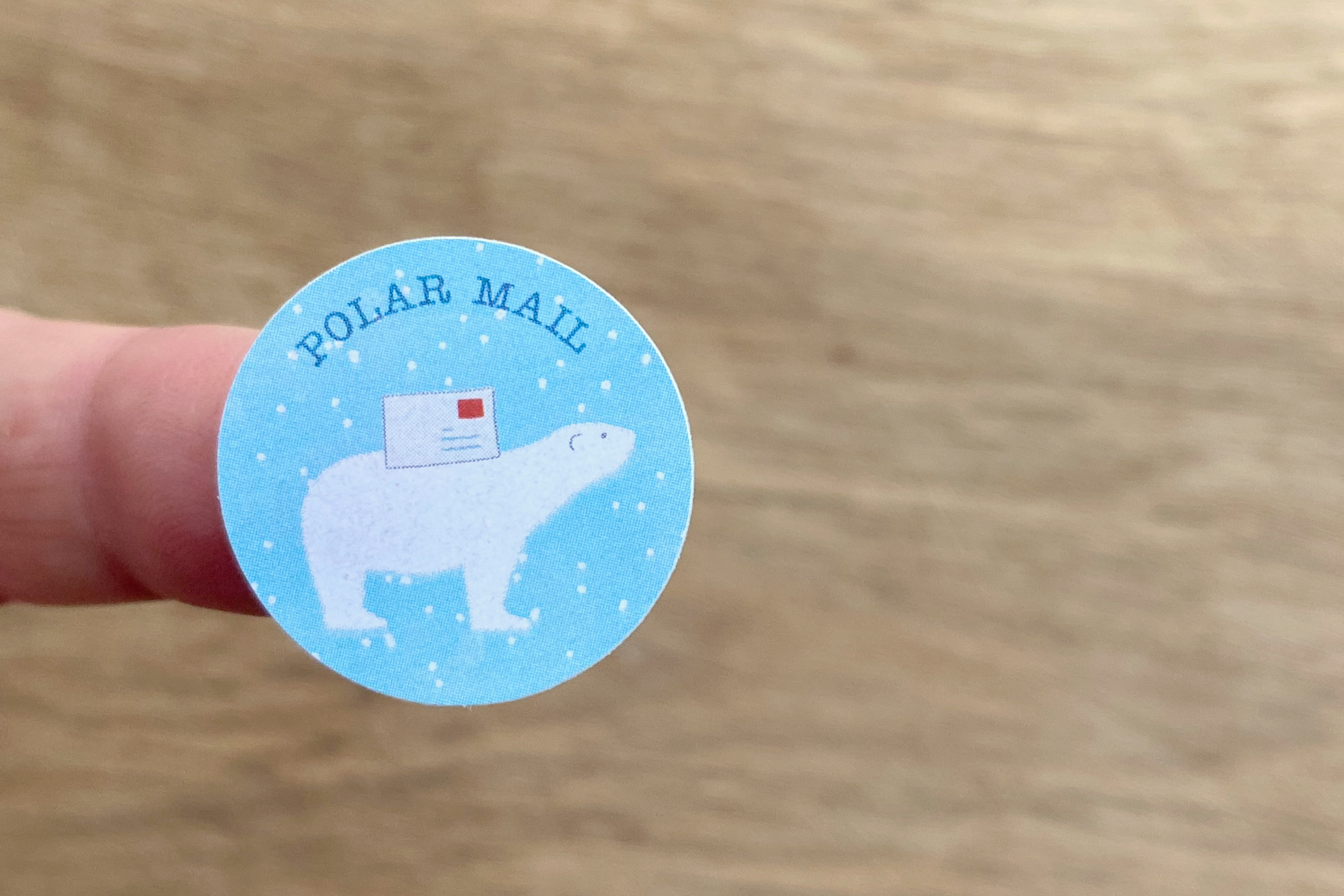Mail Polar Bear Sticker Set 50 pieces