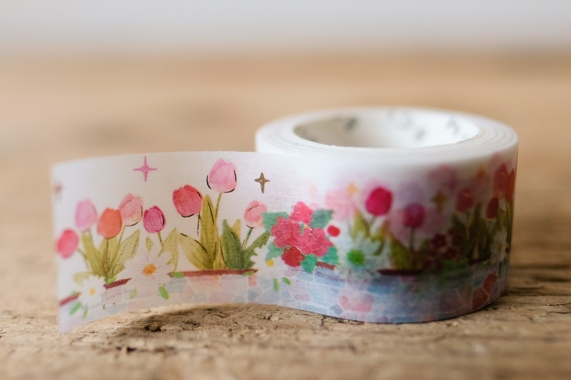 Masking Tape Tulip Garden