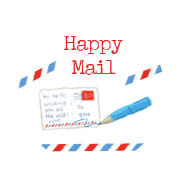 S* Sticker Happy Mail 25mm rund 5er