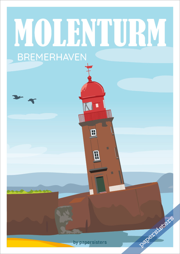 papersisters-Postkarte-Molenturm-Bremerhaven