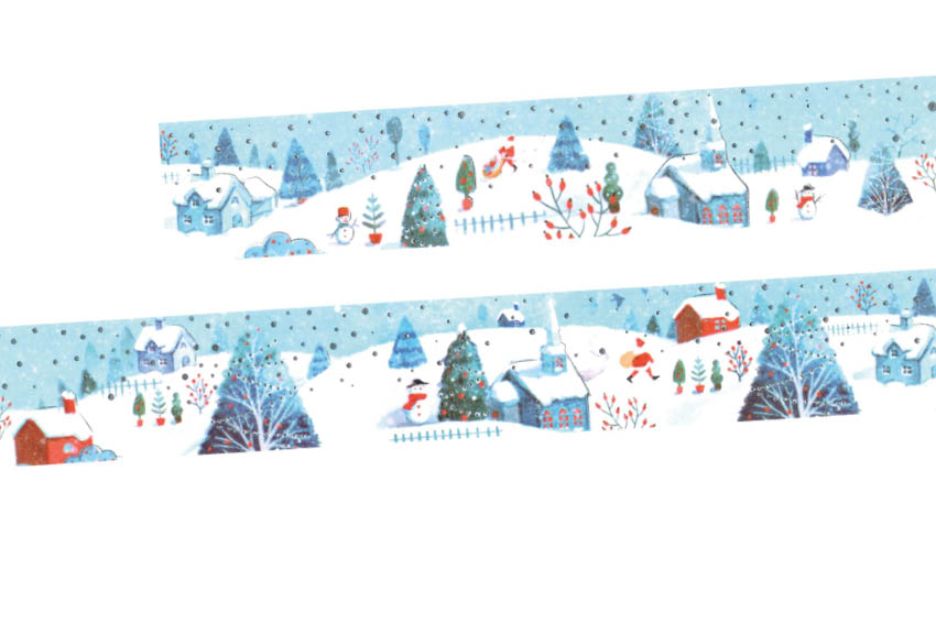 papersisters-Maskingtape-Glitter-Christmas-Landscape-Detail
