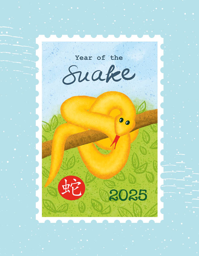 S* Sticker Year of the Snake 22x30 5er