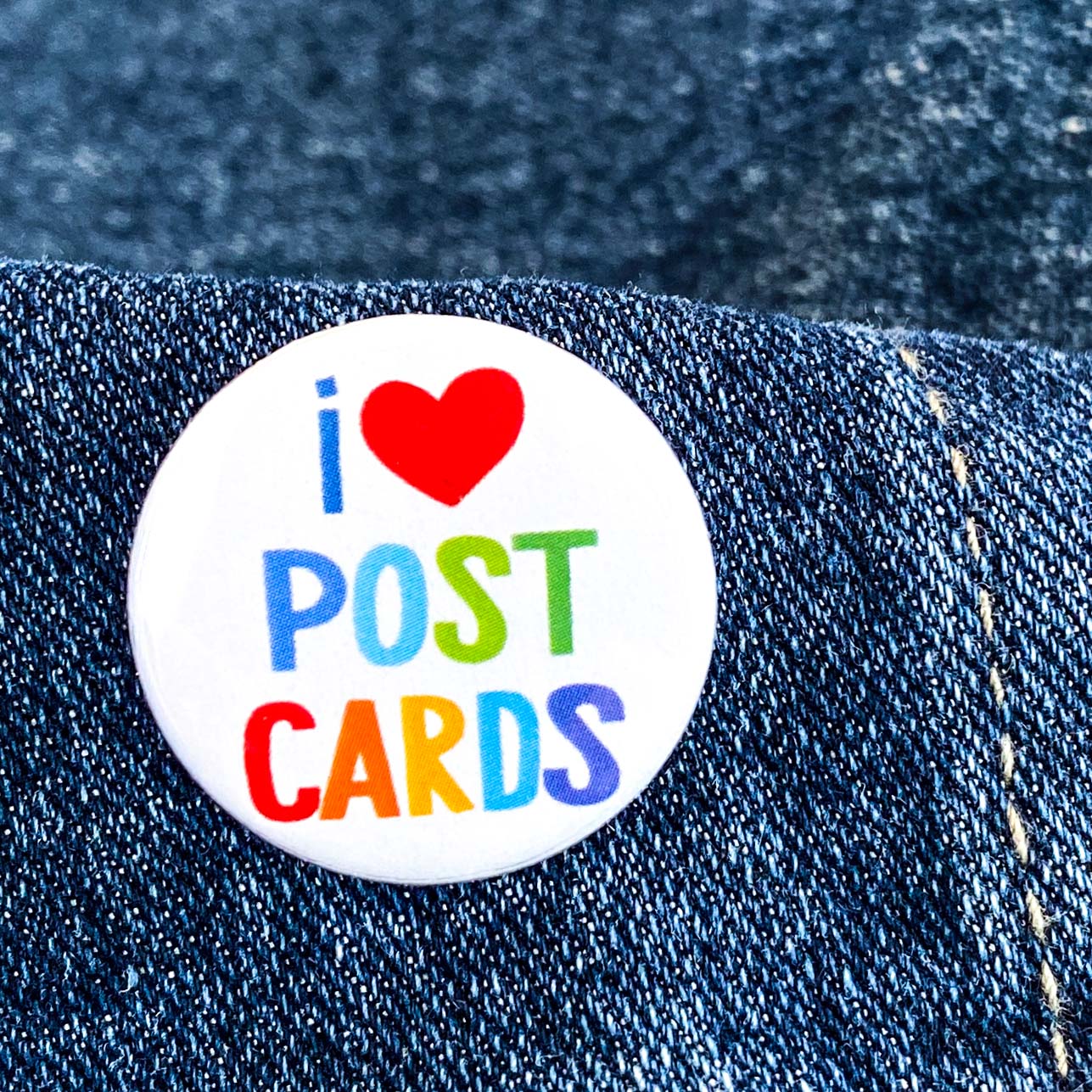 Button "I love Postcards"