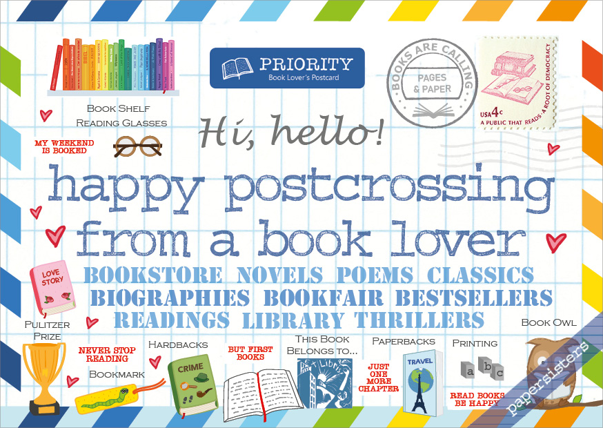 Happy Postcrossing - Book Lover
