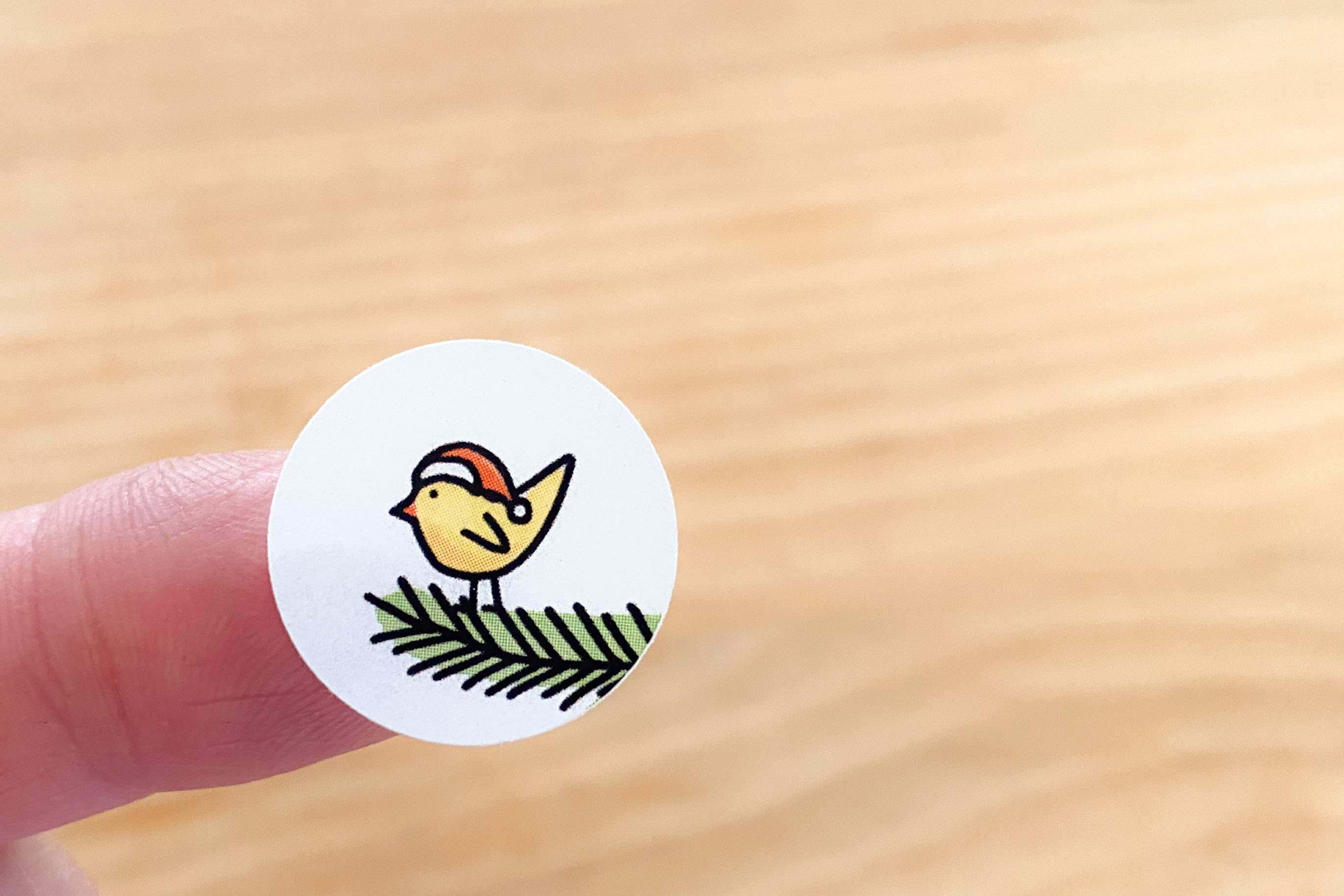 papersisters-Santa-Bird-Sticker-Set-3 Santa Bird Sticker Set rund